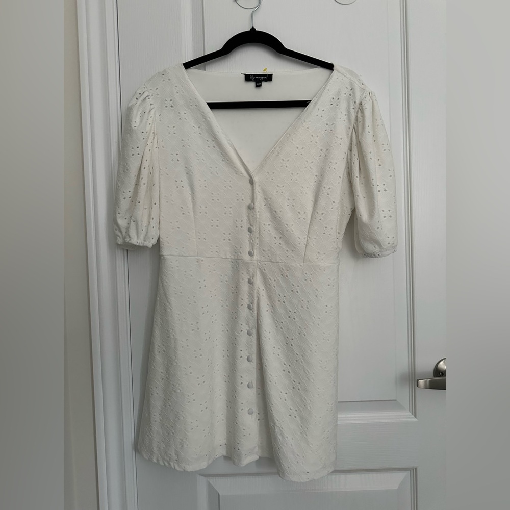 White Eyelet Dress